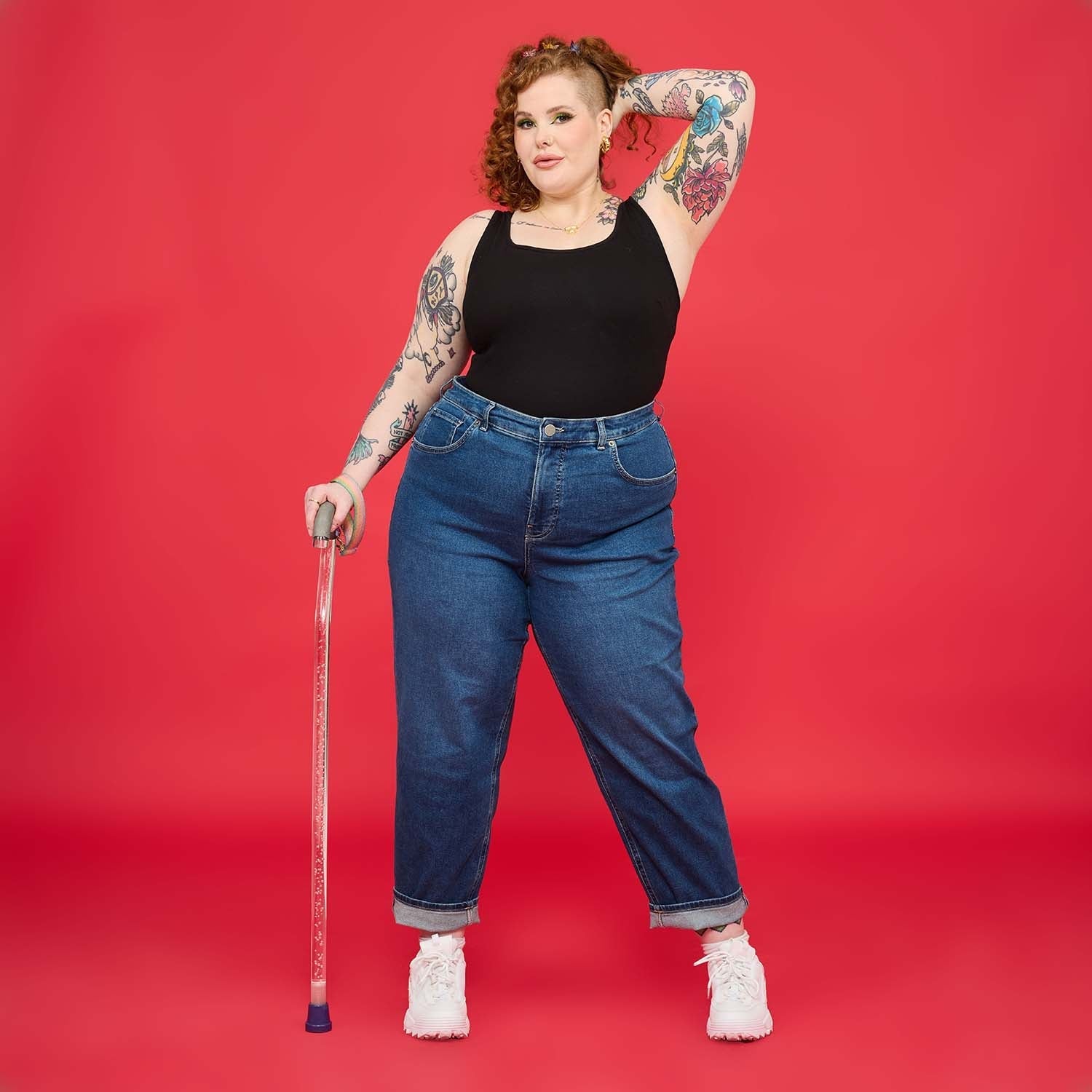 Organic Mom Jeans - Atlantic